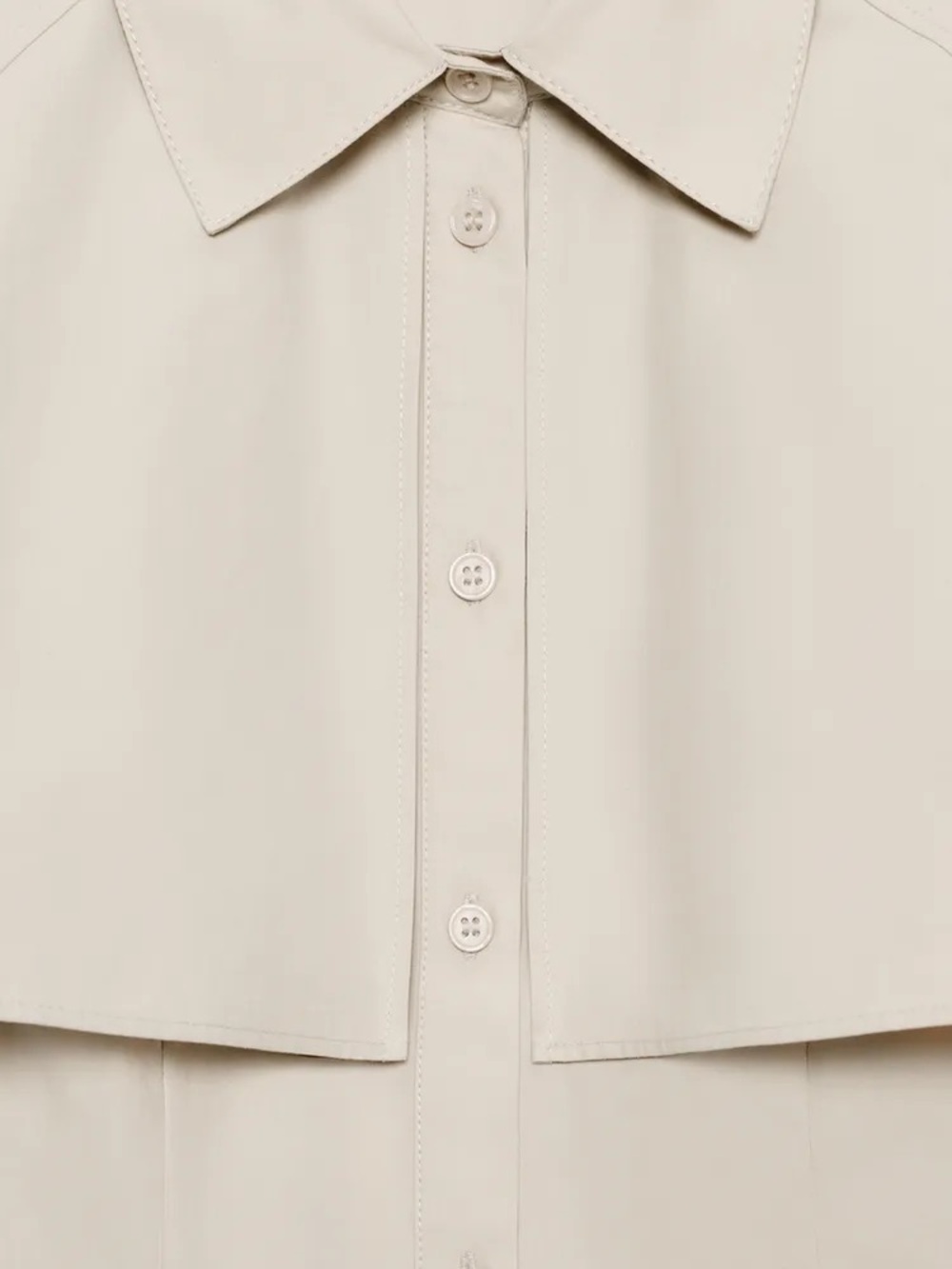 ZARA ZW COLLECTION CAPE SHIRT DRESS - Picture 9 of 16